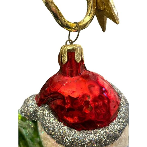 Christopher Radko Snow Chime Santa Glass Ornament Santa Tree Bell (21239) - Picture 4 of 5